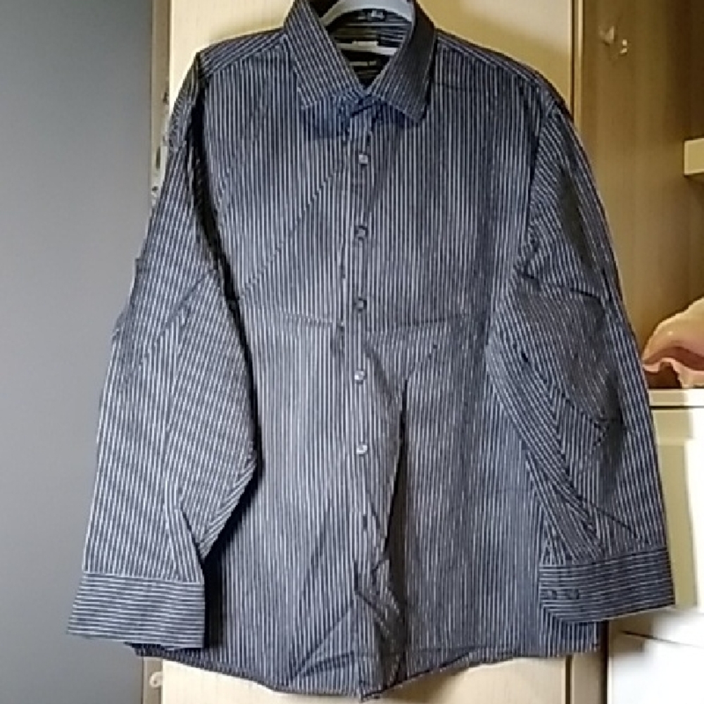 CLAIBORNE Cotton Striped Shirt Sz 18